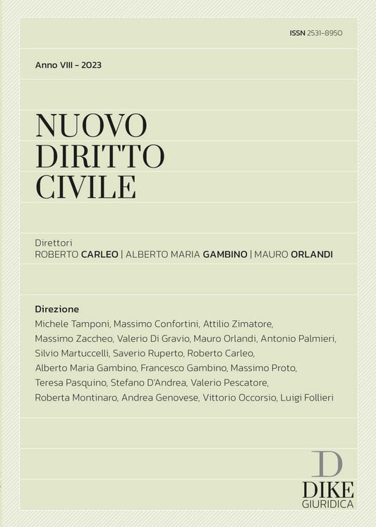 Nuovo diritto civile 1-2023 - Carleo