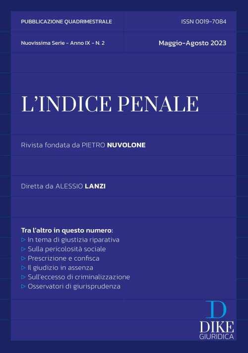 L' indice penale Vol. 2 (Maggio - Agosto 2023)