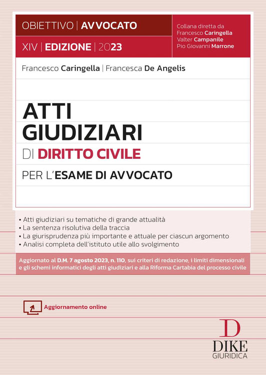 Atti Giudiziari di Diritto Civile per l’Esame di Avvocato 2023 - Caringella