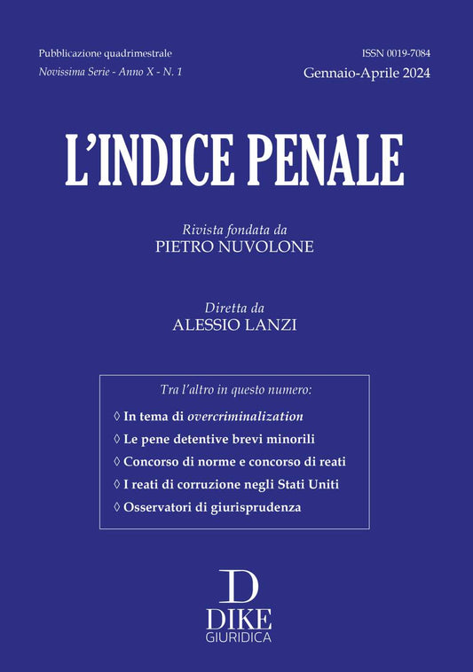 L' indice penale Vol. 1 (Gennaio - Aprile 2024)