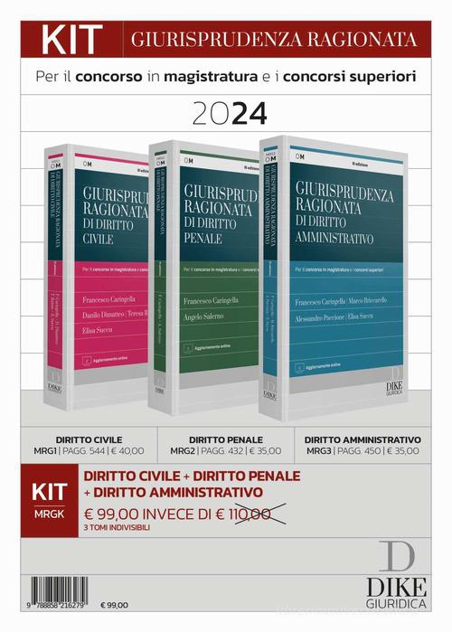 Kit giurisprudenza ragionata di Civile, amministrativo e penale. Per il concorso in magistratura e concorsi superiori 2024 3vol. -