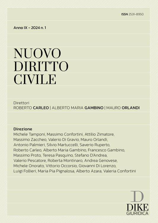 Nuovo diritto civile 1-2024 - Carleo