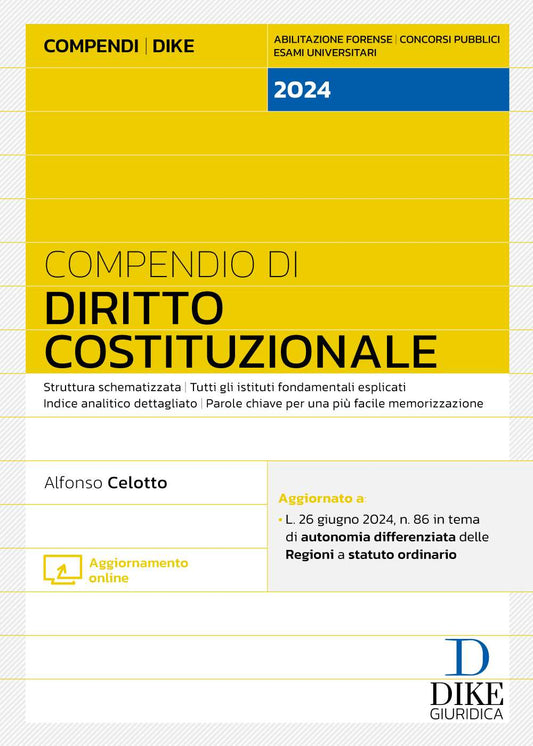 Compendio diritto costituzionale 2024 - Celotto