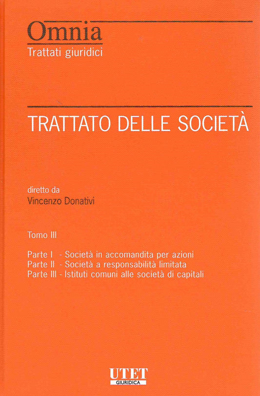 TRATTATO DELLE SOCIETA' TOMO 3 - DONATIVI