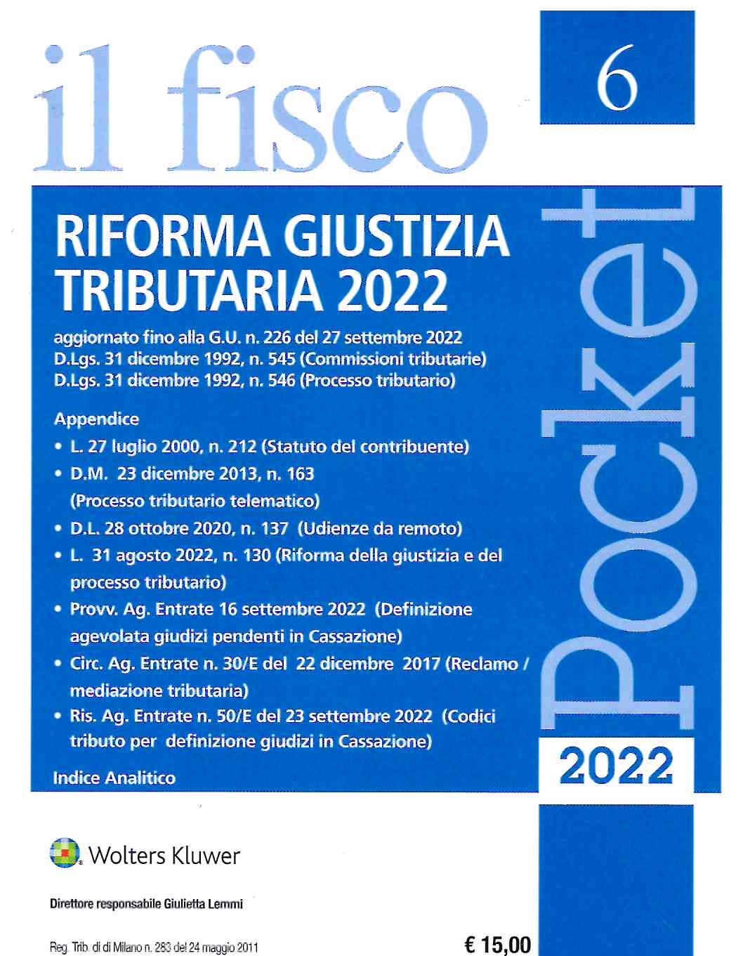 RIFORMA GIUSTIZIA TRIBUTAR.6-2022 POCKET -