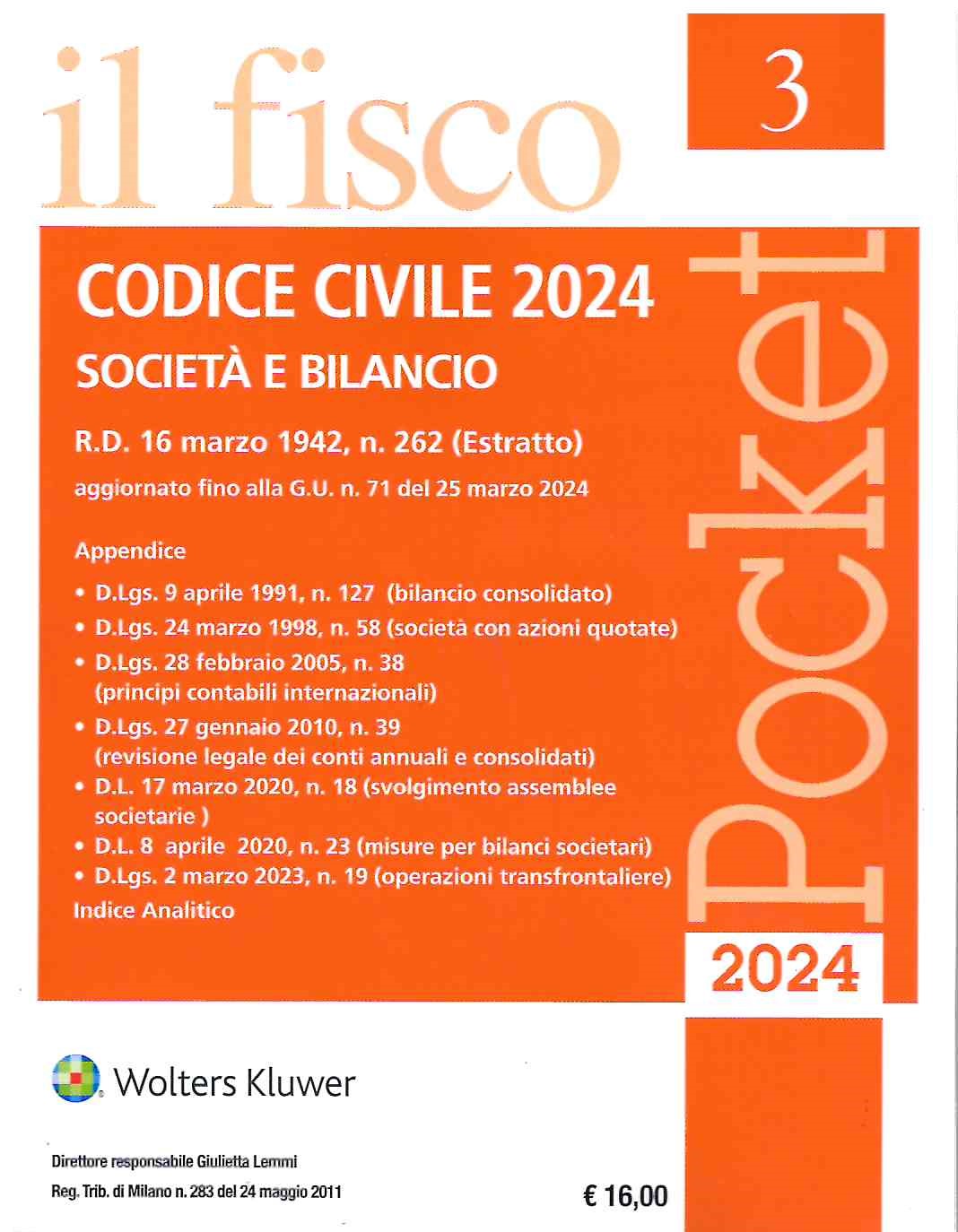 CODICE CIVILE FISCO POCKET 3-2024 - 3-2024