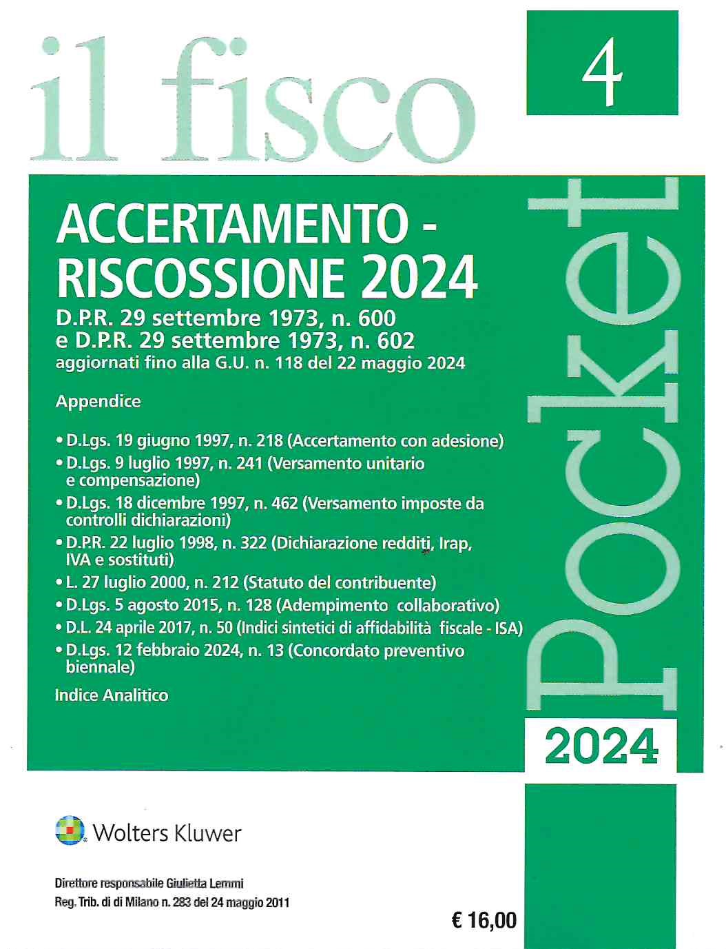 ACCERTAMENTO RISCOSSIONE POCKET 2024
