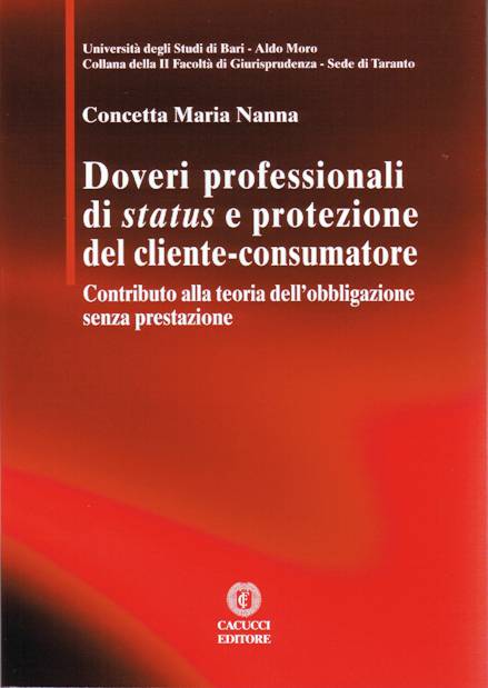 Doveri professionali di status e protezi - Nanna Concetta Maria