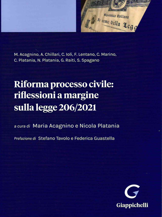 Riforma processo civile rifl.lg 20621 - Acagnino