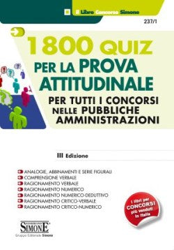 1800 Quiz per la prova attitudinale -