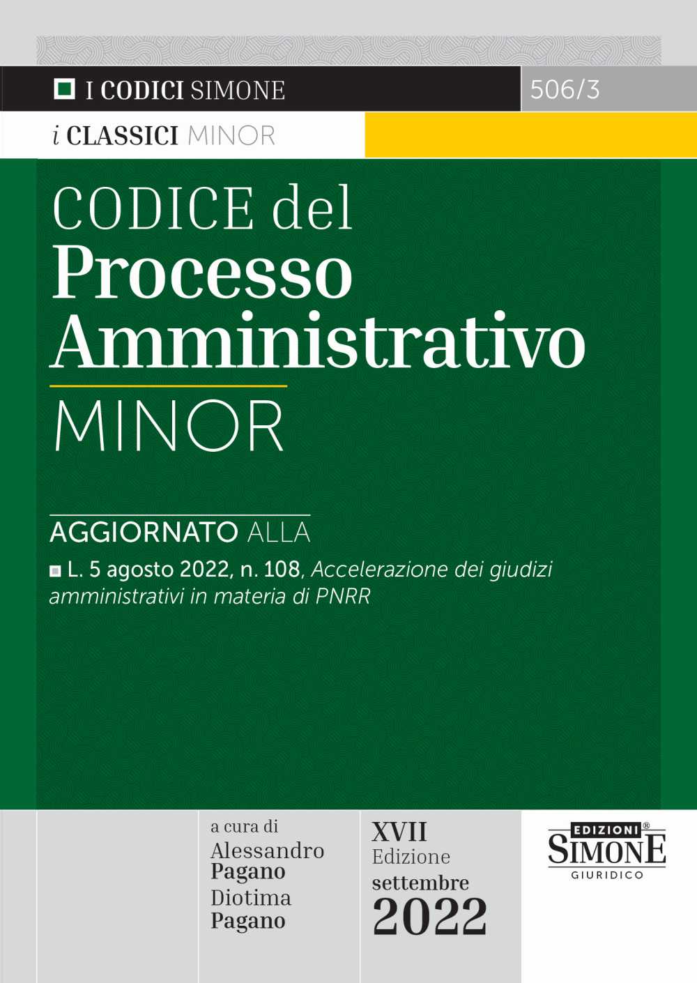 Codice processo amministrativo minor 16e - 5063 Pagano