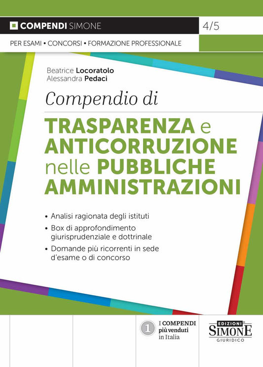 Compendio trasparenza e anticorruzione nella pubblica amministrazione - Locoratolo