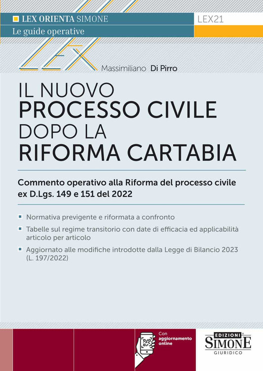 Nuovo processo civile dopo rif.cartabia - LEX21 Di Pirro