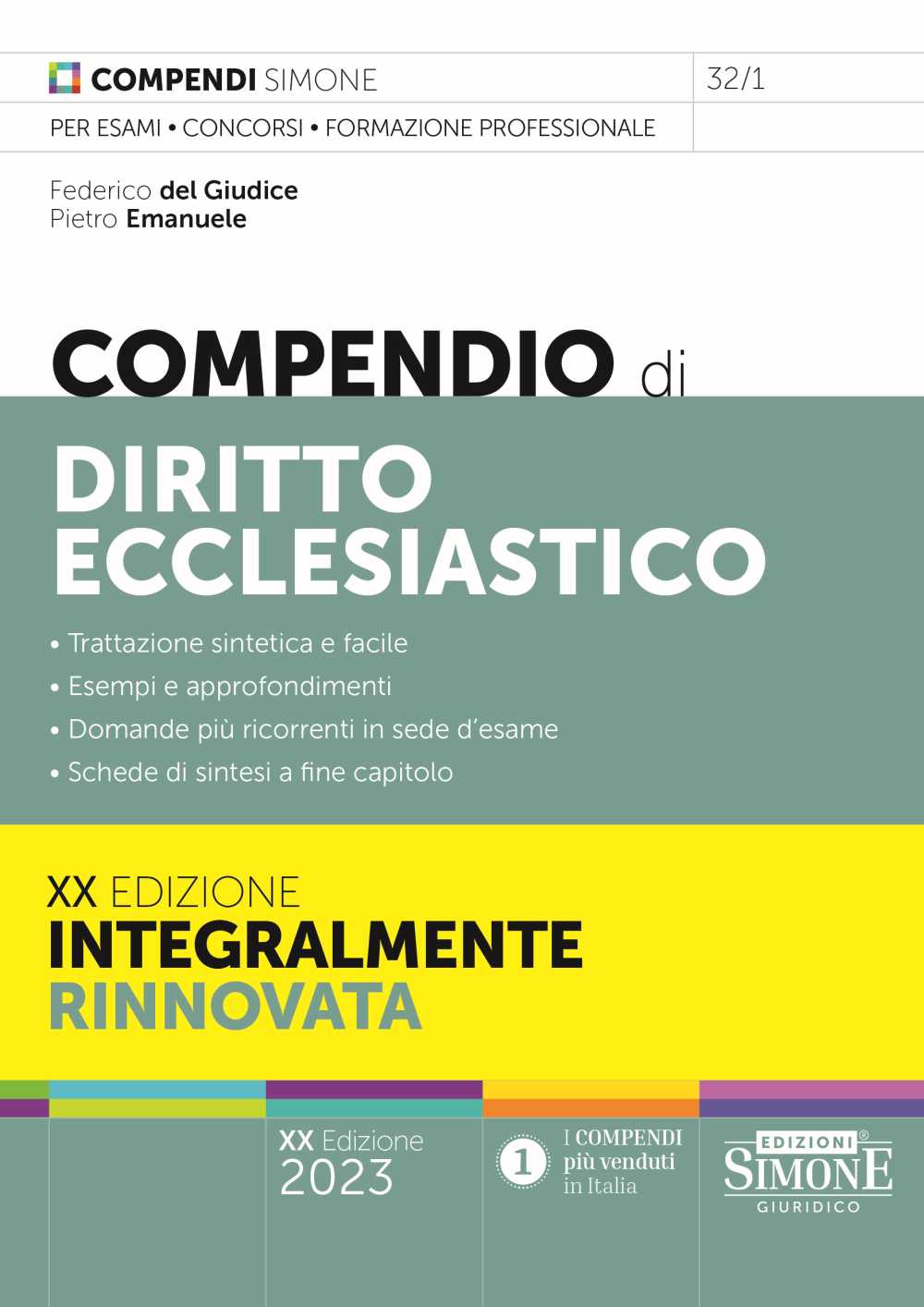 Compendio diritto ecclesiastico (20 ed.) - Del Giudice