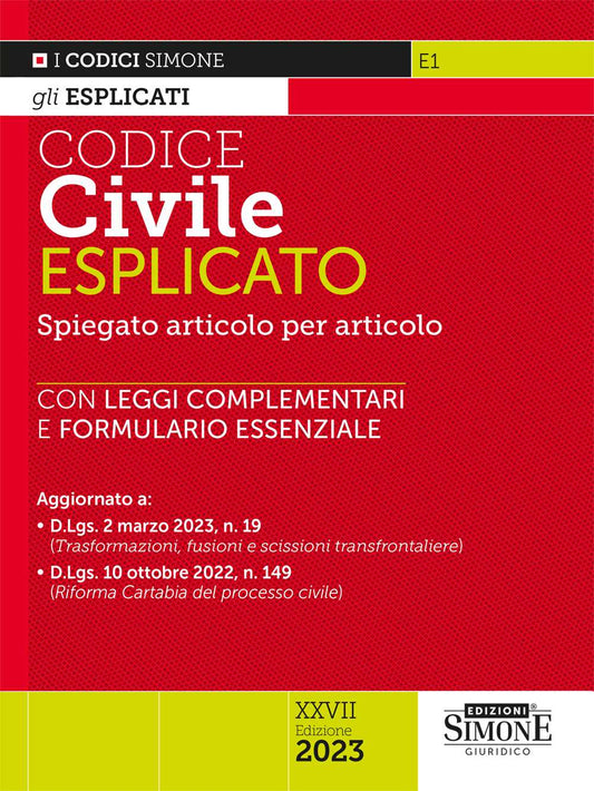 Codice civile esplicato 2023 27ed. - E1