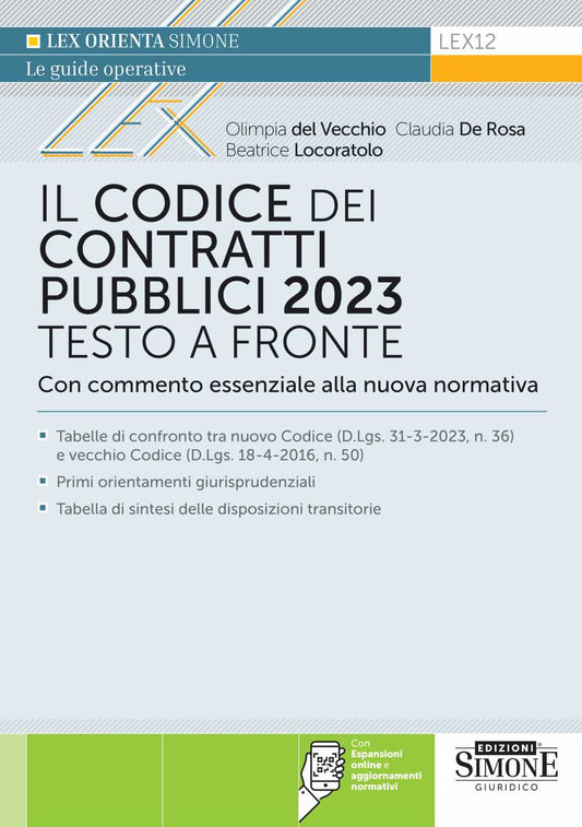 Codice contratti pubblici 2023 - LEX12 Del Vecchio