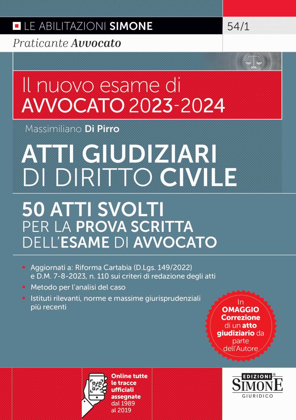 Atti Giudiziari svolti di Diritto Civile – Il Nuovo Esame di Avvocato 2023/24 - Di Pirro