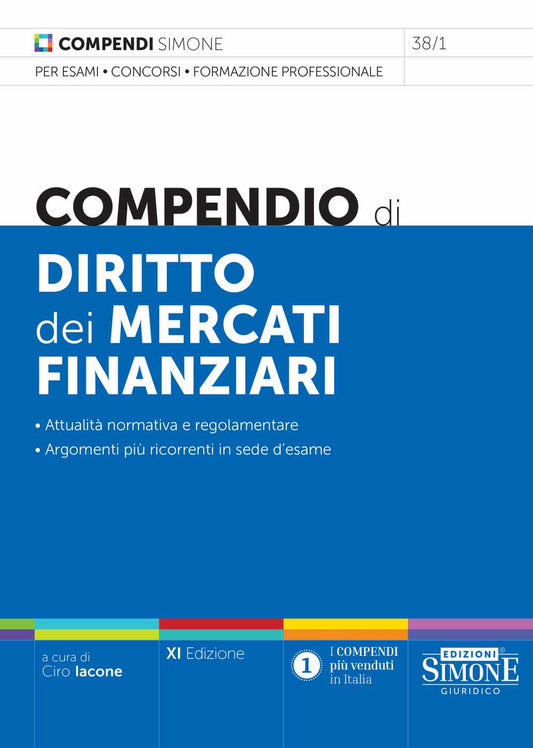 Compendio diritto dei mercati finanziari (11 ed.) - Iacone