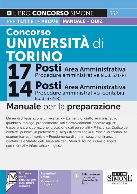 Concorso universita' torino 17 posti - 332