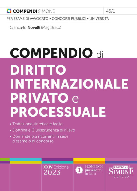 Compendio diritto internazionale privato (23 ed.) - Novelli