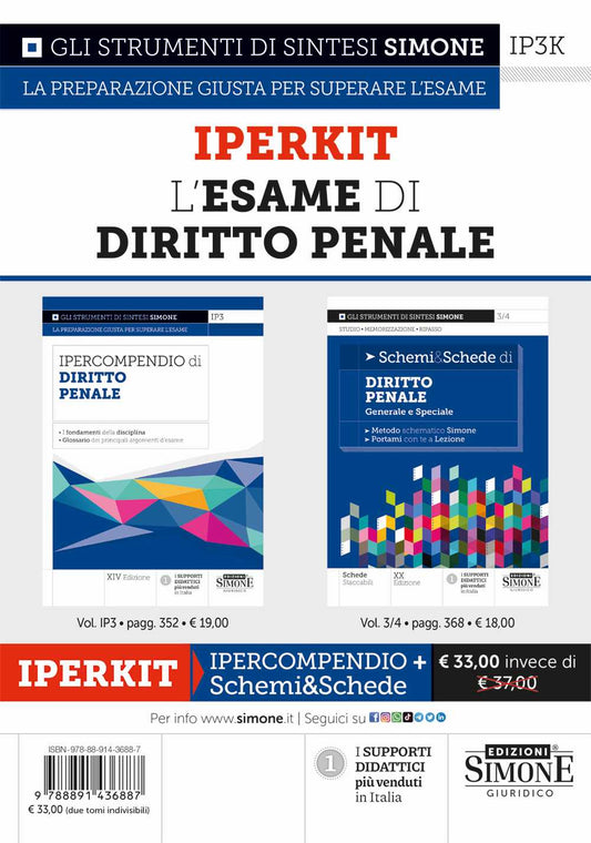 Iperkit esame diritto penale 2023 2vol. - IP3K