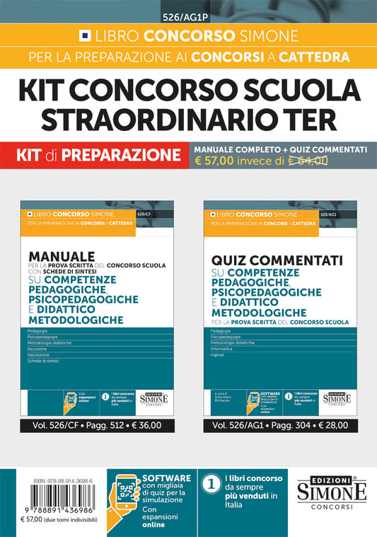 Kit concorso scuola straord.ter 2vol. - 526AG1P