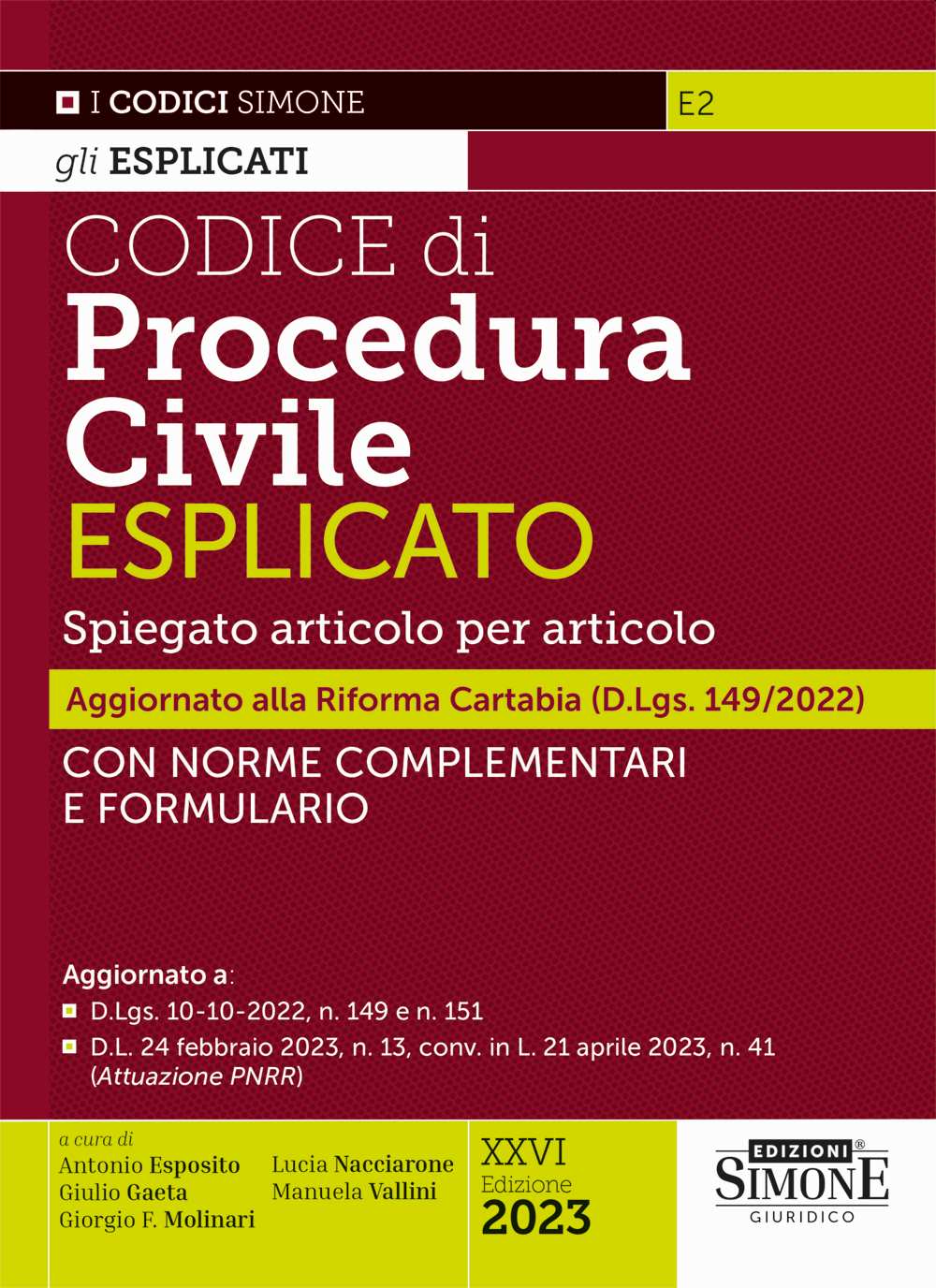 Codice procedura civile esplicato (26 ed.) - Esposito