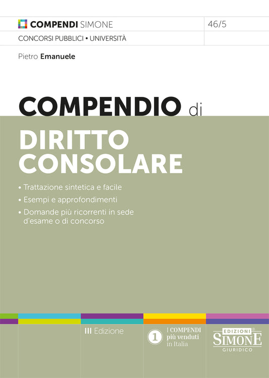 Compendio diritto Consolare (3 ed.) - Emanuele