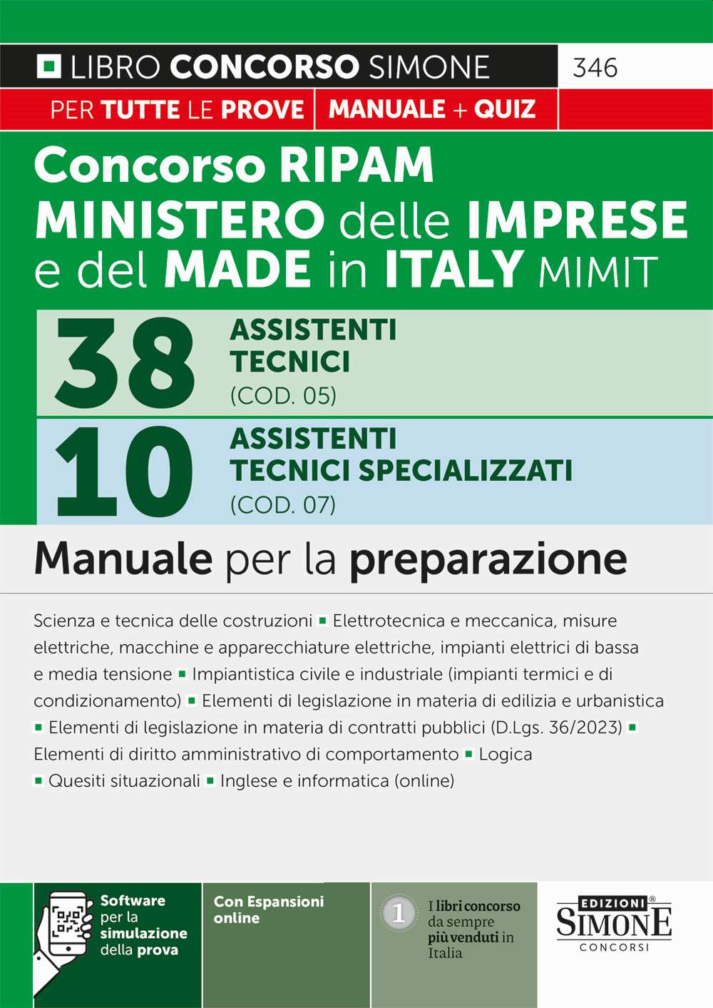 Concorso RIPAM 338 posti ministero delle imprese e del made in Italy MIMIT. 38 assistenti tecnici (COD. 05). 10 Assistenti tecnici specializzati (COD. 07)