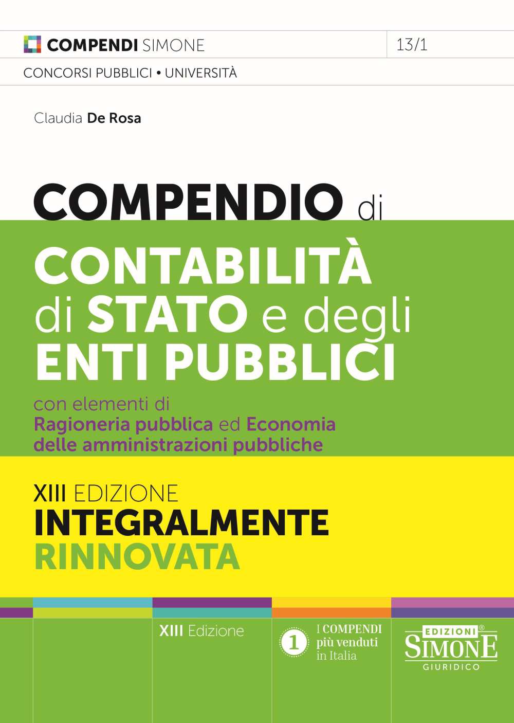 Compendio contabilità di stato (13 ed.) - De Rosa