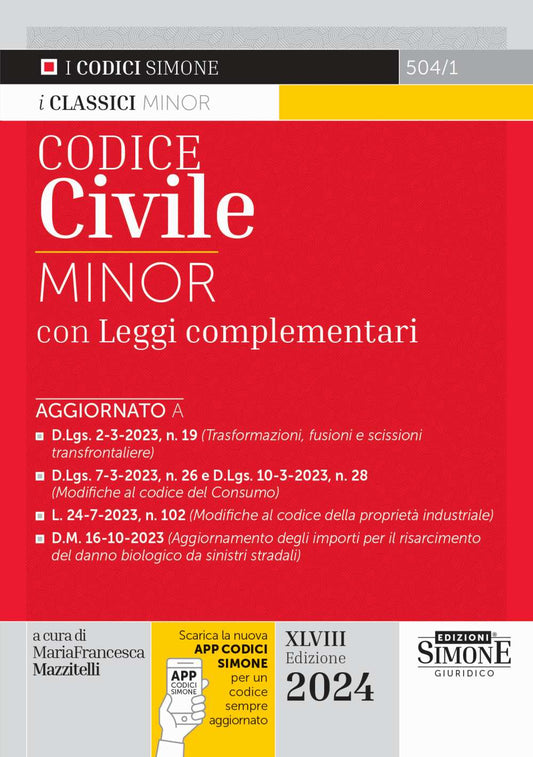 Codice civile minor 2024 (48 ed.) - Mazzitelli