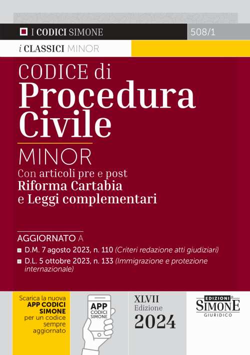 Codice procedura civile minor (48 ed.) 2024