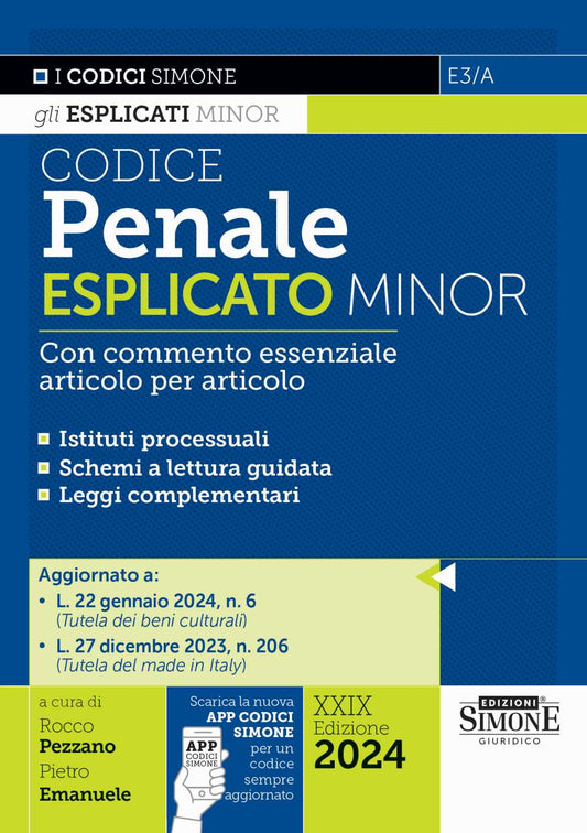 Codice penale esplicato minor (29 ed.) 2024 - Pezzano