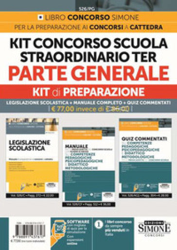 Kit scuola straord.ter parte gener.3vol. - 526PG