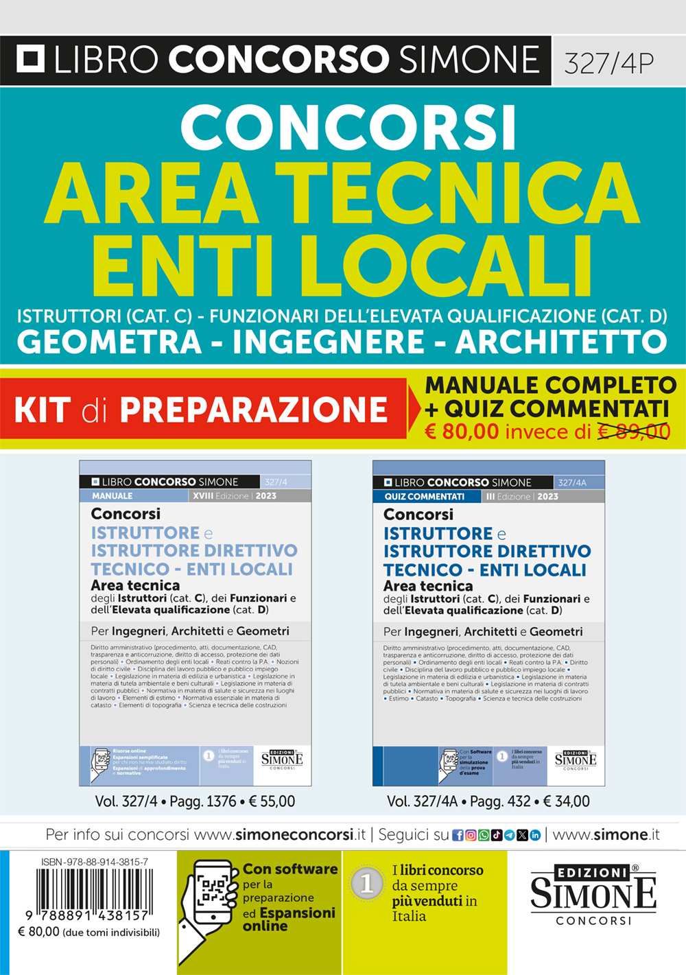 Kit area tecnica enti locali 2 vol. - 3274P