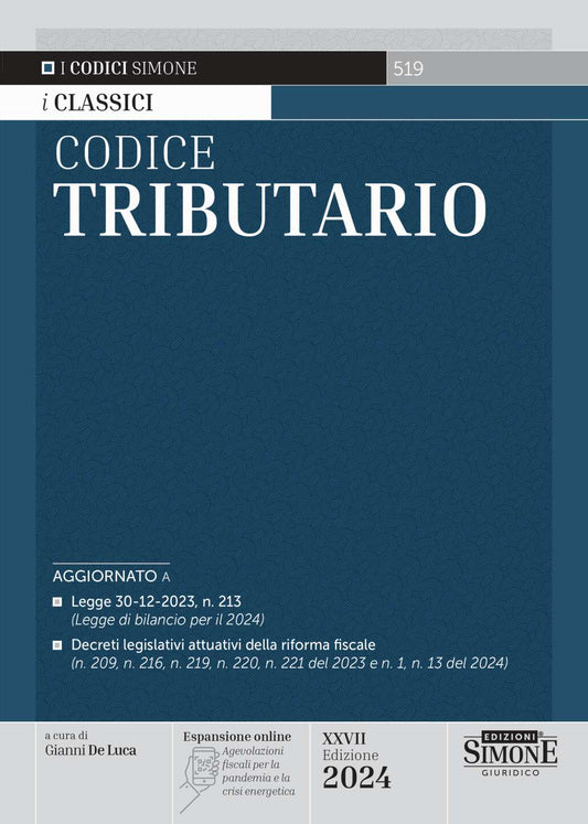 Codice tributario 2024 27ed. - 519 De Luca