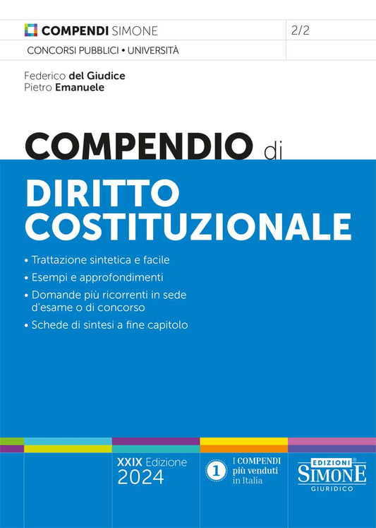 Compendio diritto costituzionale (29 ed.) - Del Giudice