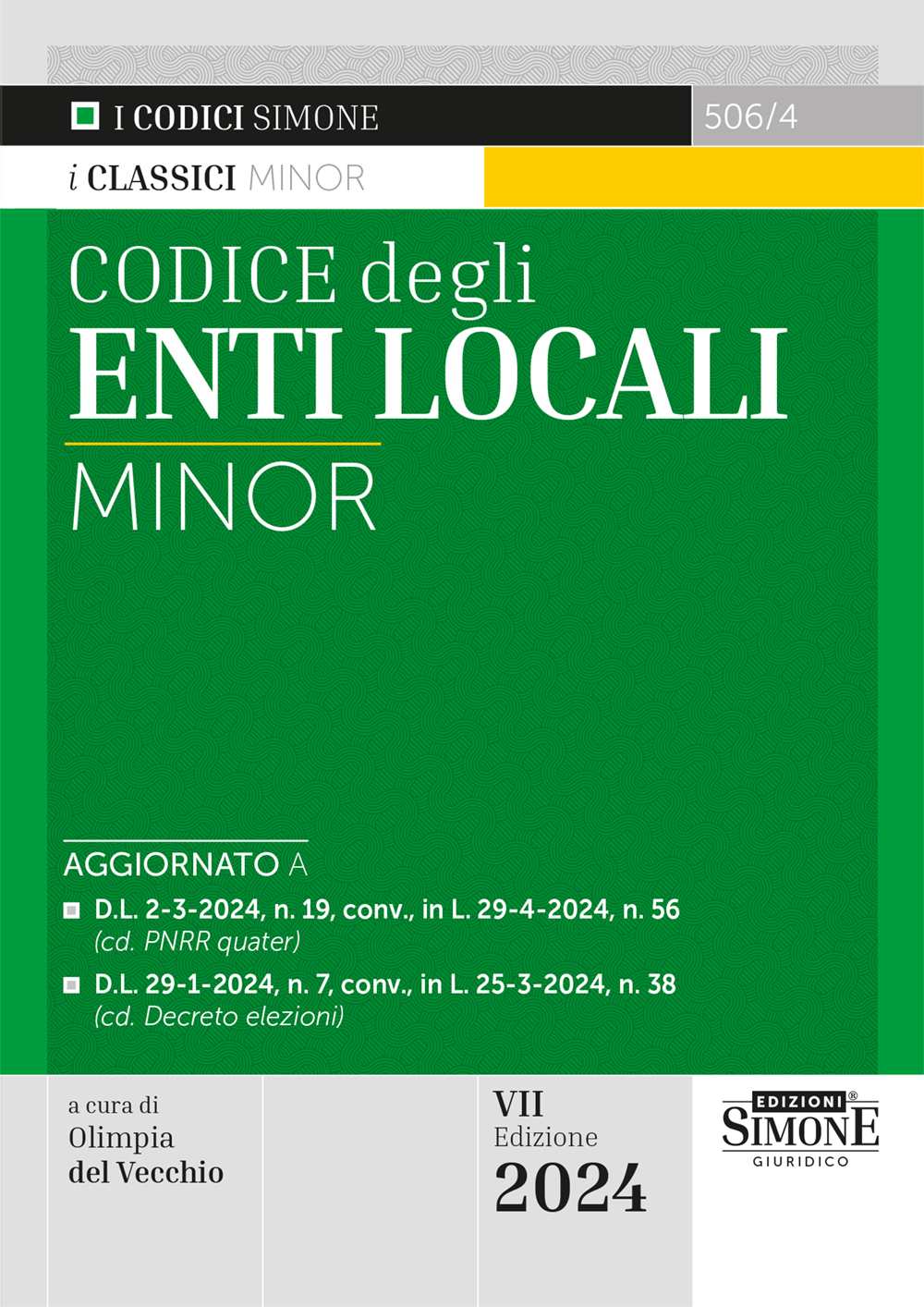 Codice degli enti locali minor 2024 (7 ed.) - Del Vecchio