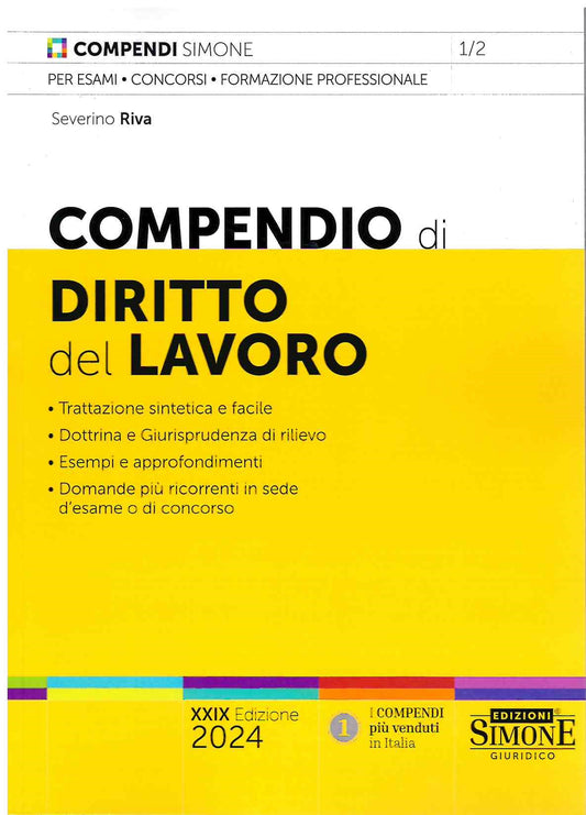 Compendio d diritto del lavoro 2024 (29°ed.) - Riva