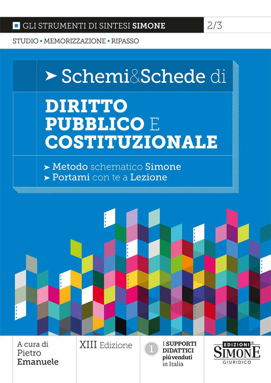 Schemi e schede diritto pubblico costituzionale 2024 (13 ed.) - P. Emanuele