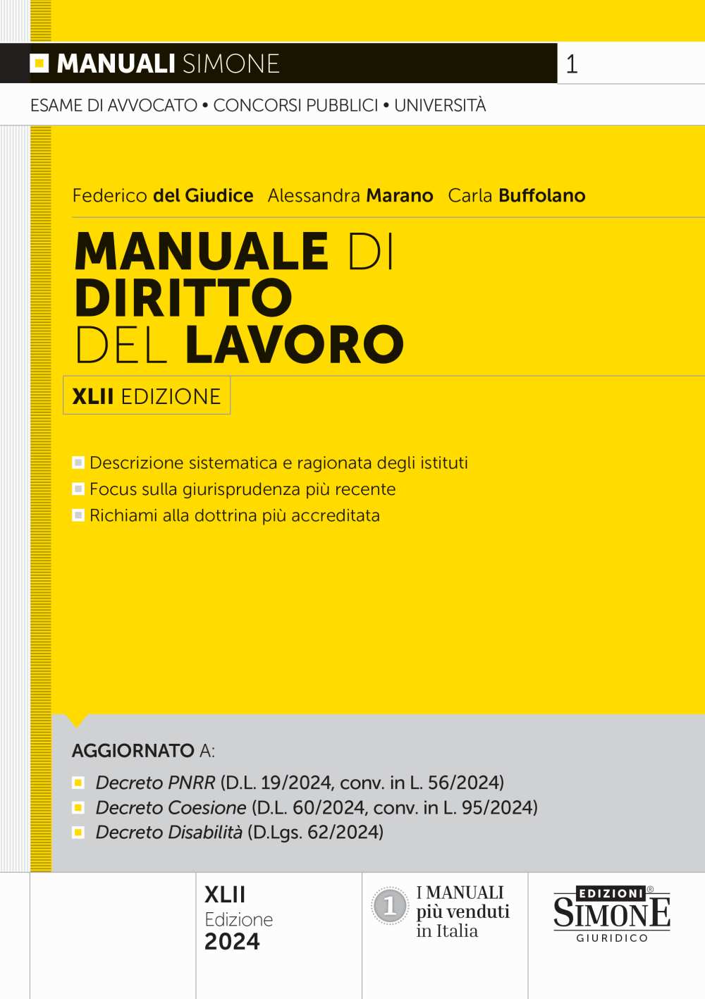 Manuale di diritto del lavoro 2024 - Del Giudice, Izzo