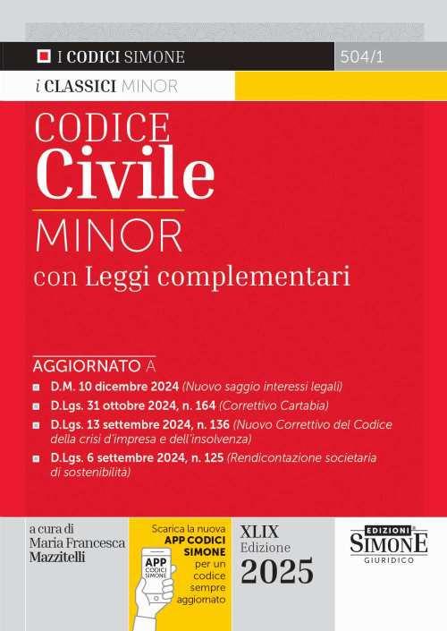Codice Civile Minor e leggi complementari 2025