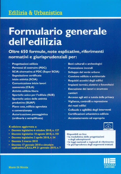 Formulario generale edilizia 10ed. - Di Nicola