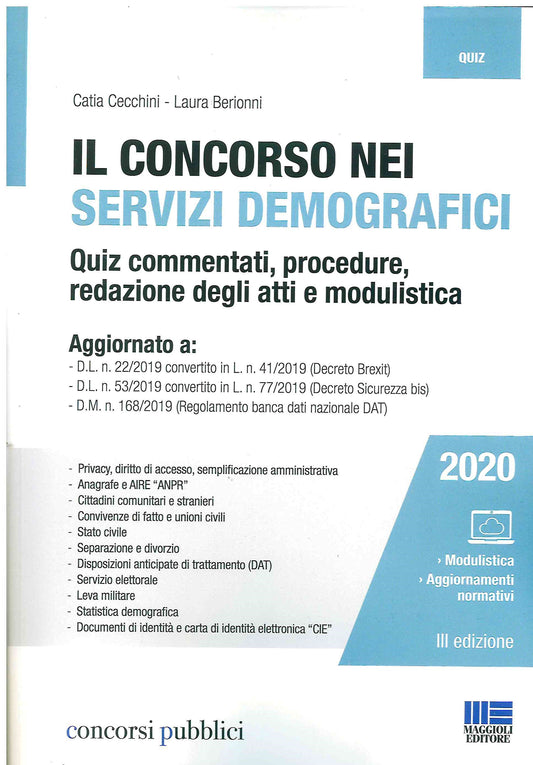 Concorso servizi demografici 3ed. quiz - Cecchini