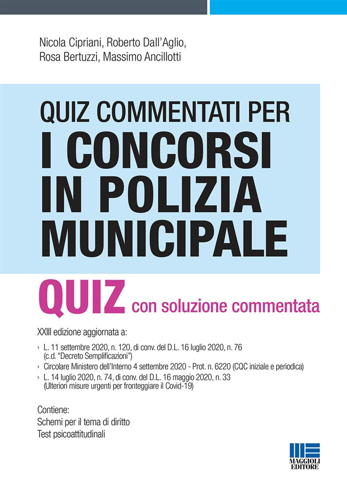 Quiz comment.conc.polizia munic.23ed. - Cipriani