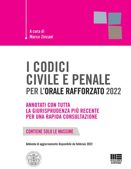Codici civile e penale orale raff.2022 - Tramontano