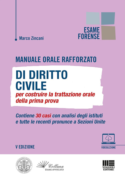 Manuale esame avv.pareri dir.civile 2022 - Zincani