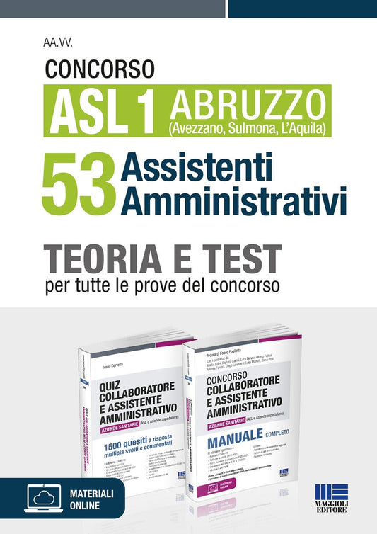 Kit 53 assistenti amm.vi asl 1 abruzzo -