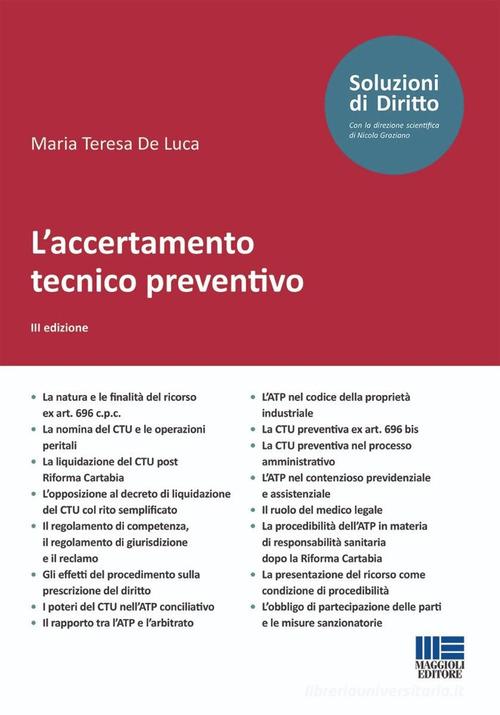 L'accertamento tecnico preventivo (3°ed.) - De Luca
