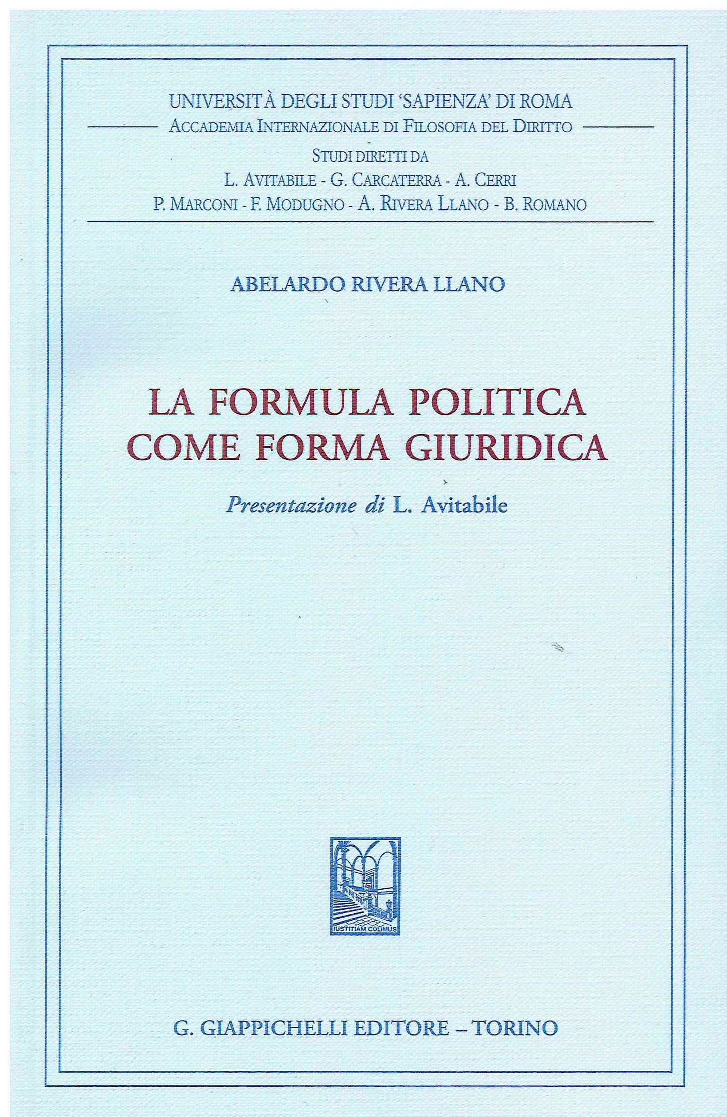 Formula politica come forma giuridica - Rivera